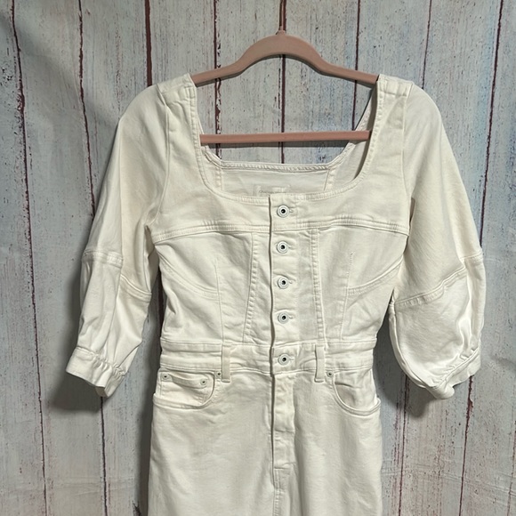 NWT Jonathan Simkhai Standard Poppy Puff Sleeve Denim mini Dress - Picture 2 of 13